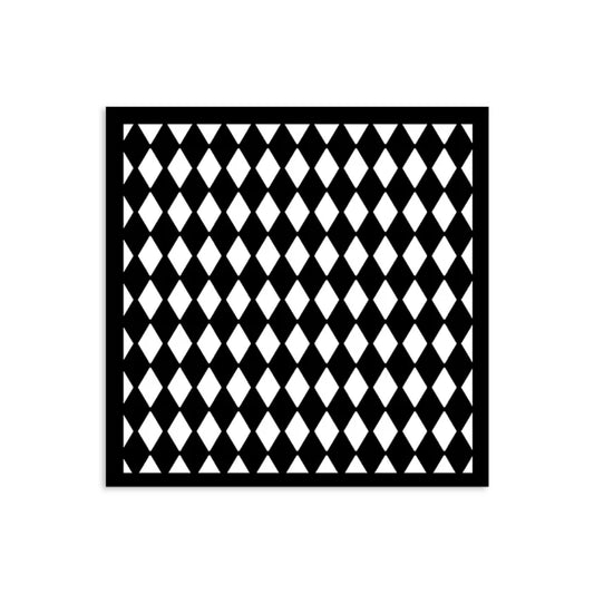 STAMPERIA STENCIL 12X12 ALICE IN CHRISTMAS RHOMBUS PATTERN - KSTDS54