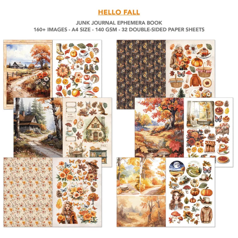 Ephemera Book Hello Fall A4 32/Pkg