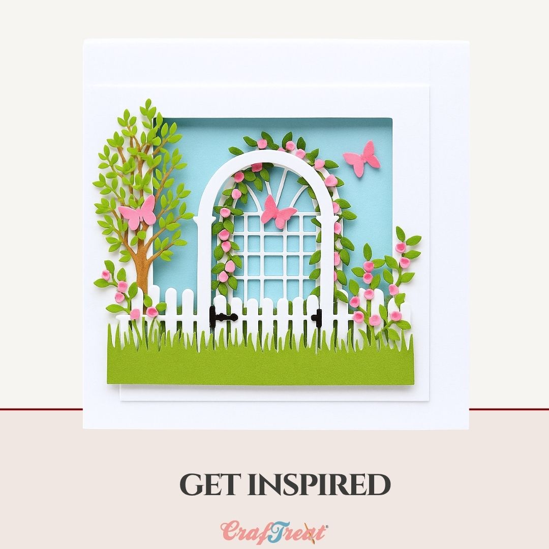 CrafTreat 3D Fold Shapes - Paper Frames White - Square 6pcs