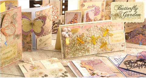 Double Sided Patterned Papers (SOLD BY THE SHEET) - Butterfly Garden