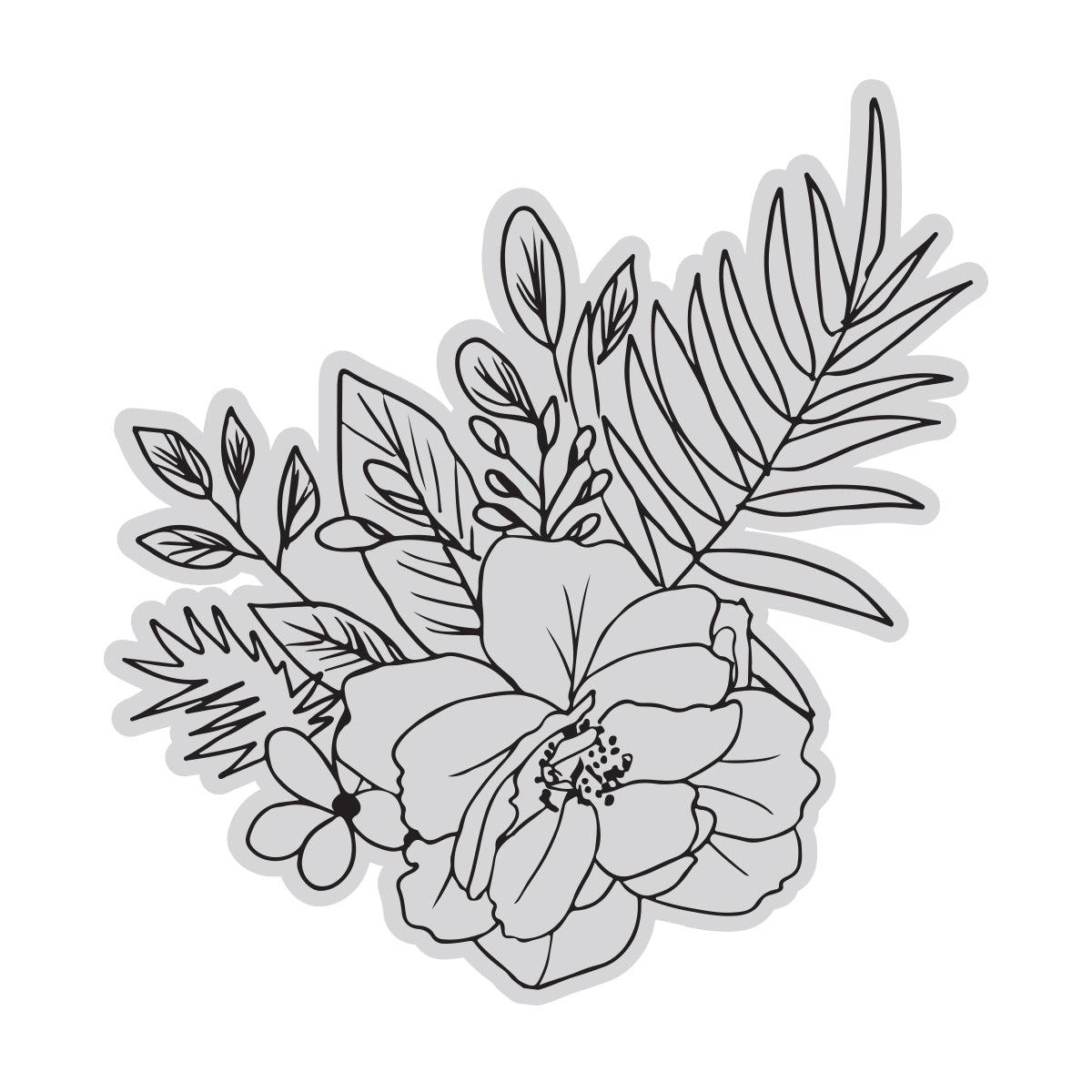 Couture Creations Rose 1 Stamp : Vintage Tea Collection