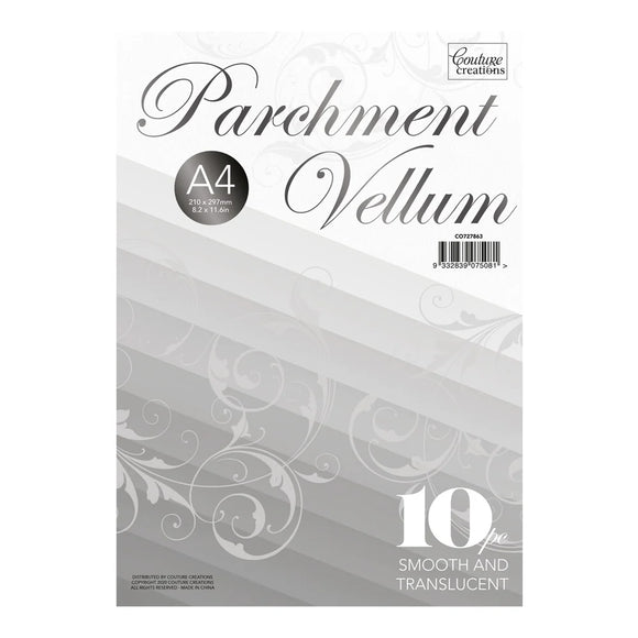 Parchment Vellum- A4 - (110gsm / 10pc) - 210 x 297mm