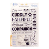 Stamp Set - Cute and Cuddly Sentiment (19pc) - 80 x 116mm