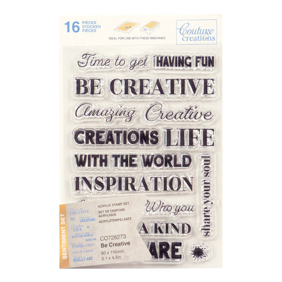 Stamp Set - Be Creative Sentiment (16pc) - 80 x 116mm