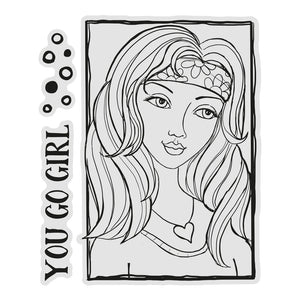Stamp Set - You Go Girl Portrait - 3pc