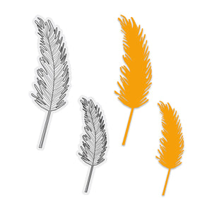 Stamp and Dies - Feather - Approx. 50 x 50mm