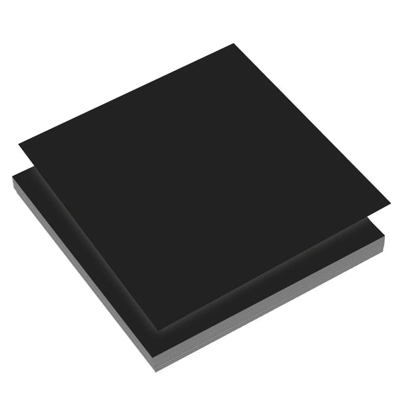 Black smooth 12 x 12in cardstock - 280gsm - 50 sheets