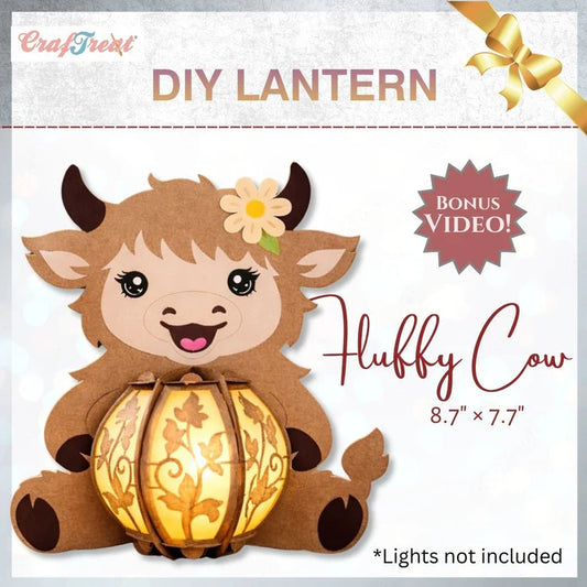 CrafTreat DIY Paper Lanterns - Fluffy Cow