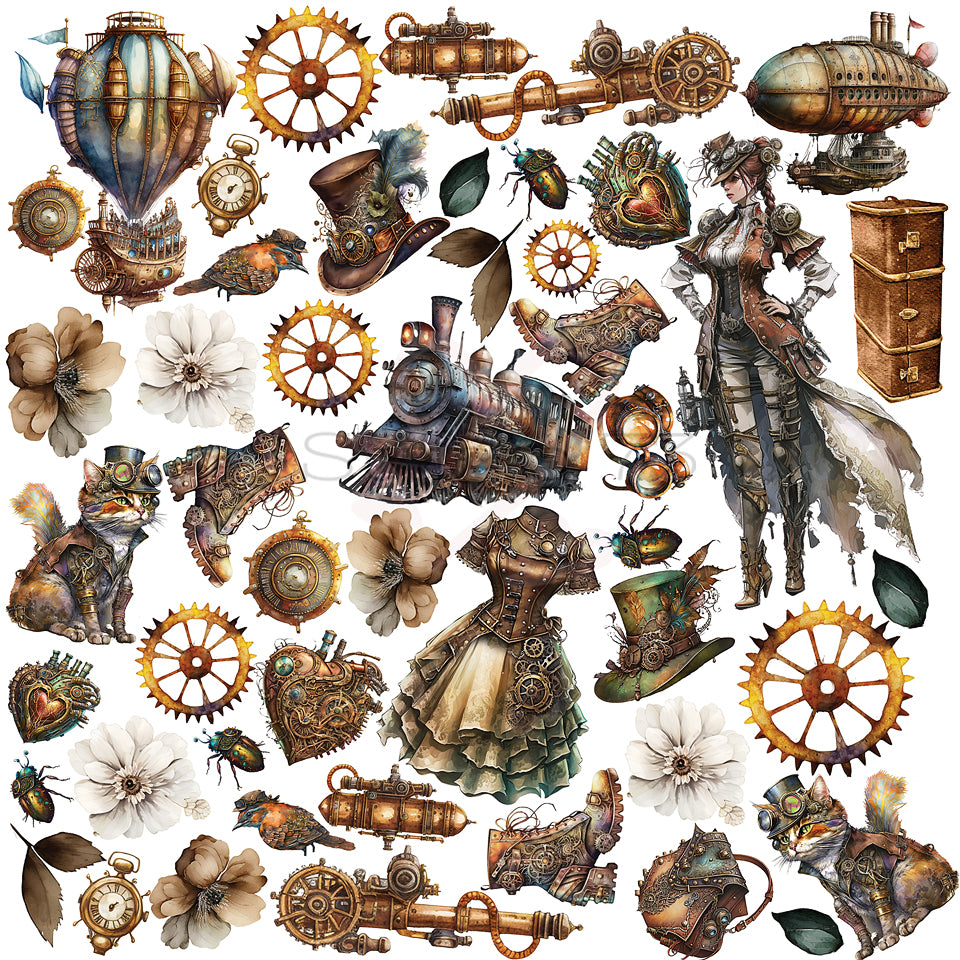 Double Sided Patterned Papers (SOLD BY THE SHEET) - Destination Unknown