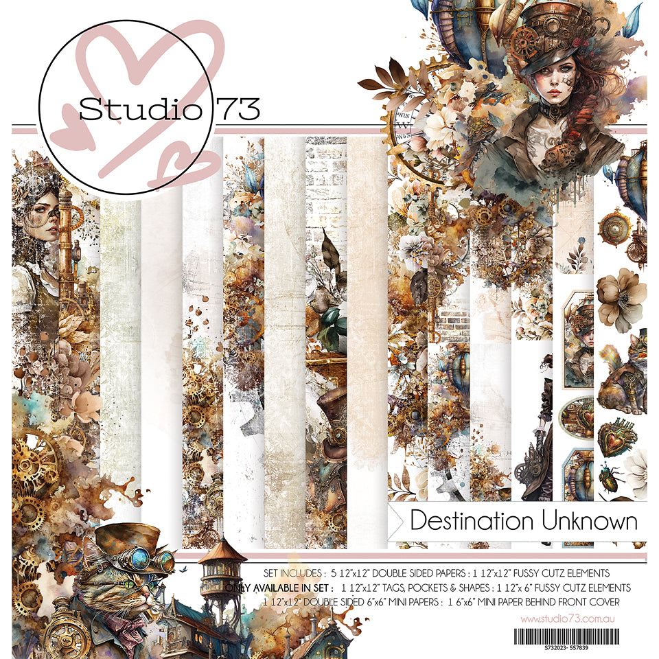 Double Sided Patterned Papers (SOLD BY THE SHEET) - Destination Unknown