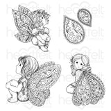 Mushroom Fairies Cling Stamp Set And Die COMBO