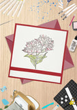 LetterPress Metal Impression Plate - 2 - Best Wishes Floral