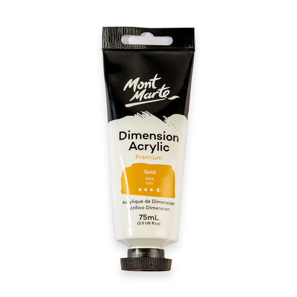 Dimension Acrylic Premium 75ml Tube - Gold