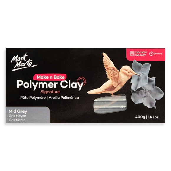 Make n Bake Polymer Clay Signature 400g (14.1oz) - Mid Grey