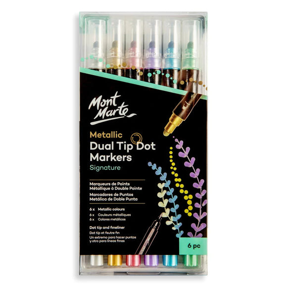 Metallic Dot Markers Dual Tip 6pc