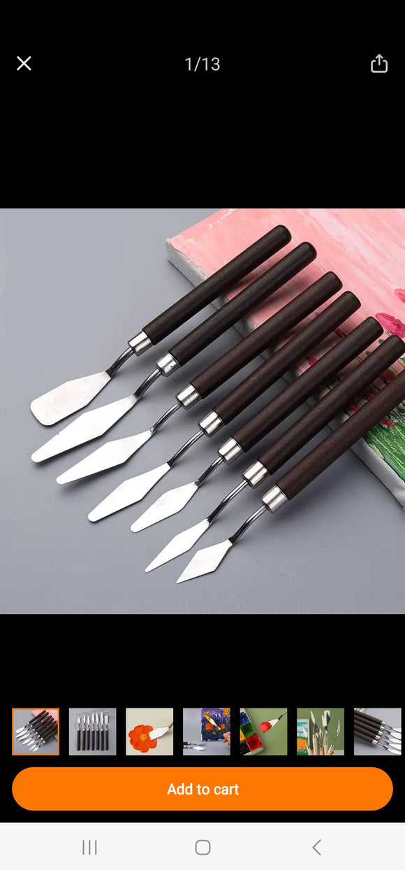7-Piece Stainless Steel Palette Knife Set 2