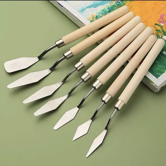 7-Piece Stainless Steel Palette Knife Set 1