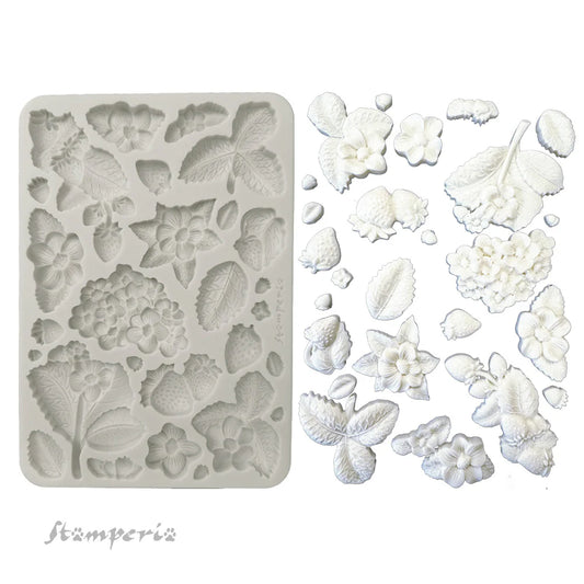 Stamperia Hidden Grove Strawberries Silicone Mold A5