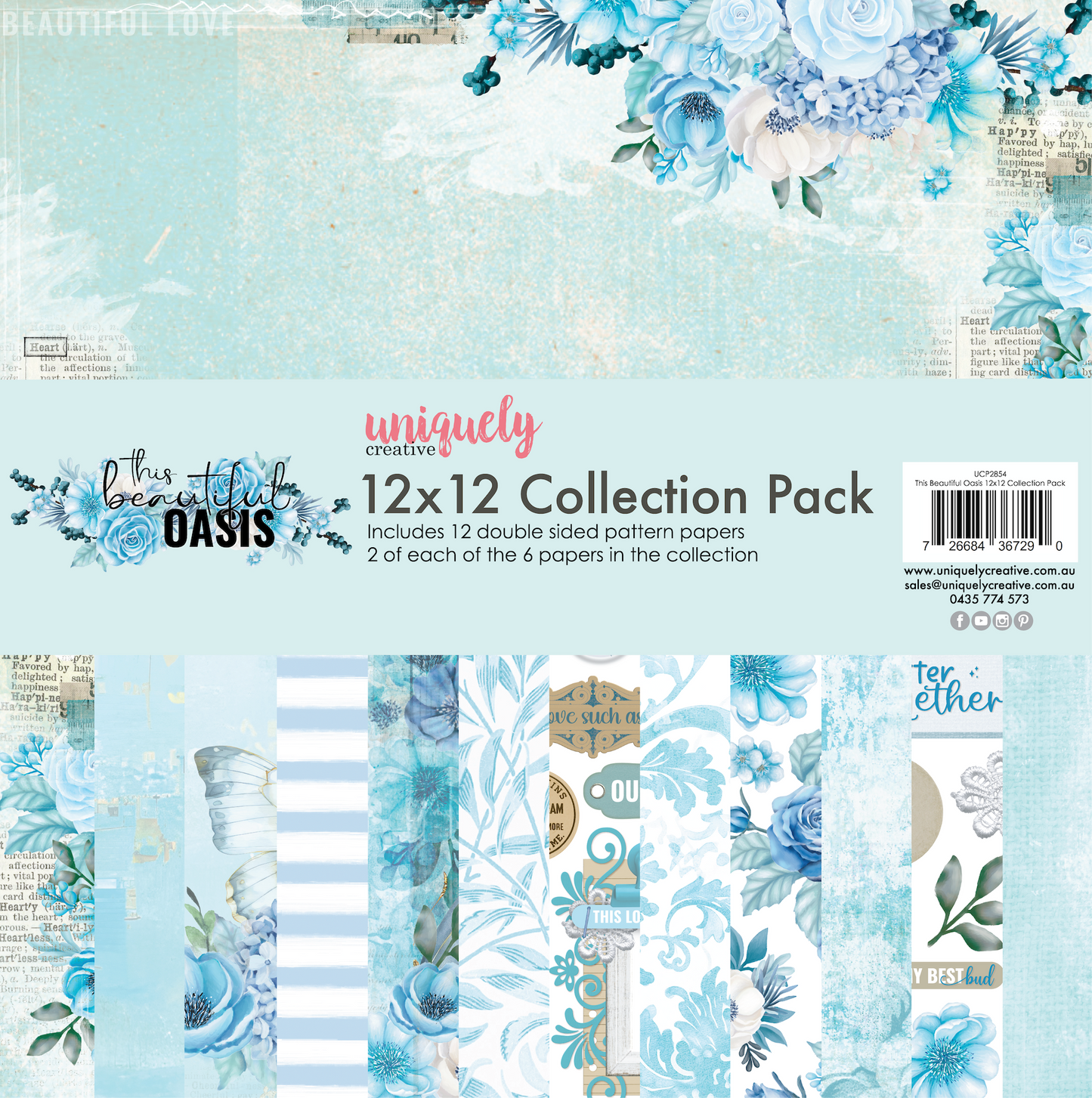 This Beautiful Oasis 12x 12 Collection Pack (12 Sheets)