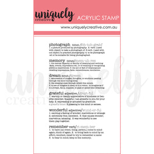 Scrapbooking Definitions Mini Stamp