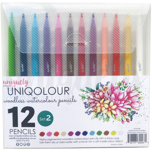 UNIQOLOUR Woodless Watercolour Pencils - SET 2