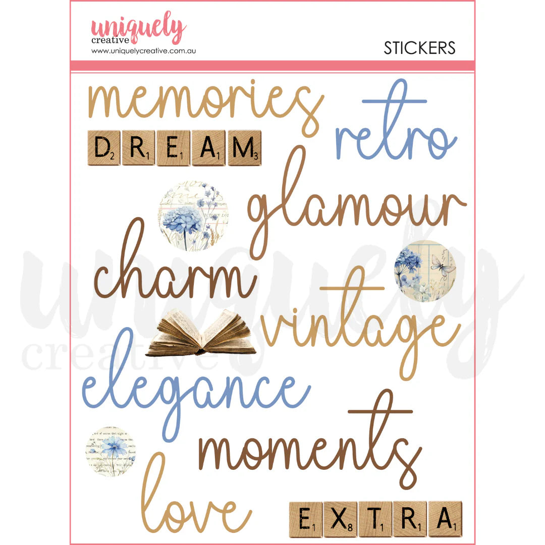 Vintage Chronicles Puffy Stickers