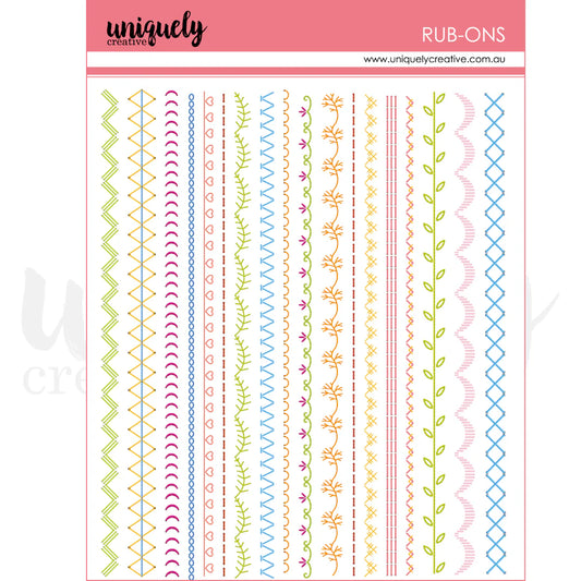 Patchwork Roses Rub-Ons