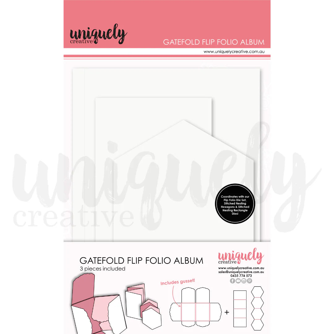 White Gatefold Flip Folio Album