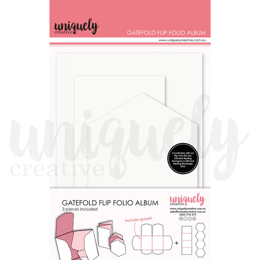 White Gatefold Flip Folio Album
