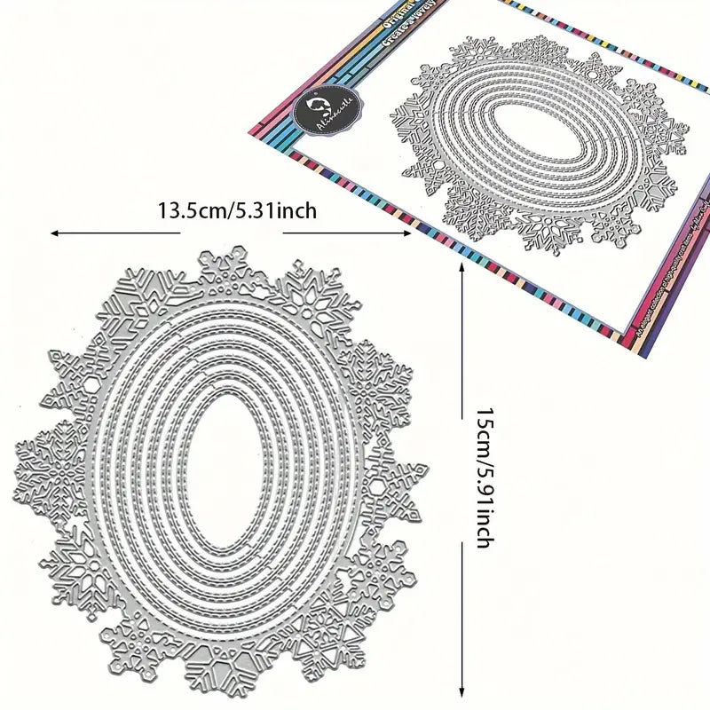 Snowflake Oval Nesting Frames Dies