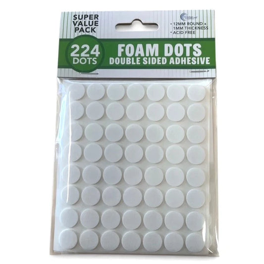 CC Foam Dots Double Sided Adhesive - 12mm x1mm - 224 pcs
