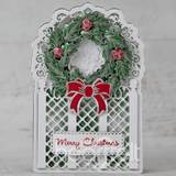Winter Wreath Accents Cling Stamp Set And Die COMBO