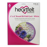6" x 6" Round Bi-Fold Card - White