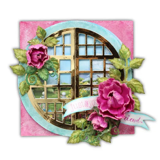 6" x 6" Swing Fold Card - White