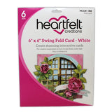 6" x 6" Swing Fold Card - White