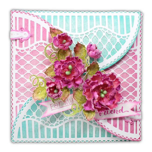 6" x 6" Interlocking Fold Card - White