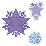 Large Holiday Star Cling Stamp Set And Die COMBO