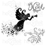Starry Noel Angel Cling Stamp Set And Die COMBO