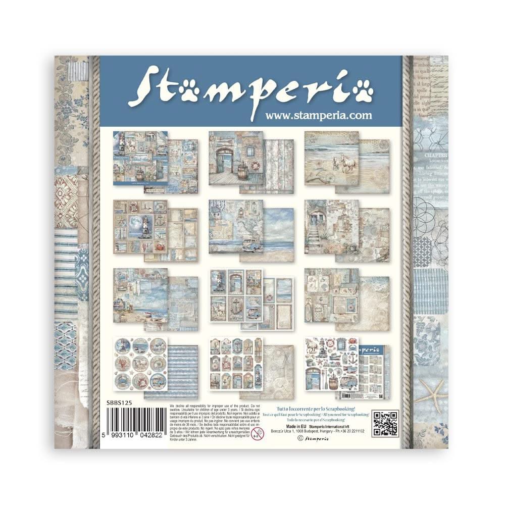 Stamperia Double-Sided Paper Pad 8"x 8" 10/Pkg - Silent Sea