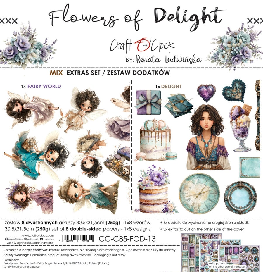 Craft O'Clock - Flowers of Delight - Extras Set 3 Mixed