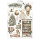 Stamperia Printed Art Junk Journal: Stickers, Cut-Outs & Backgrounds for Art and Craft - White Christmas