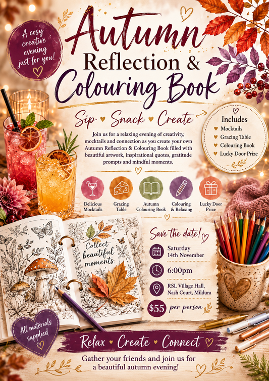 🍂 Autumn Reflection & Colouring Book