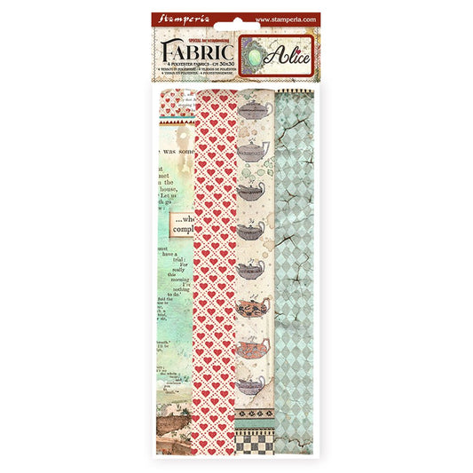 Stamperia - Alice Forever - Fabric - 4 Sheets