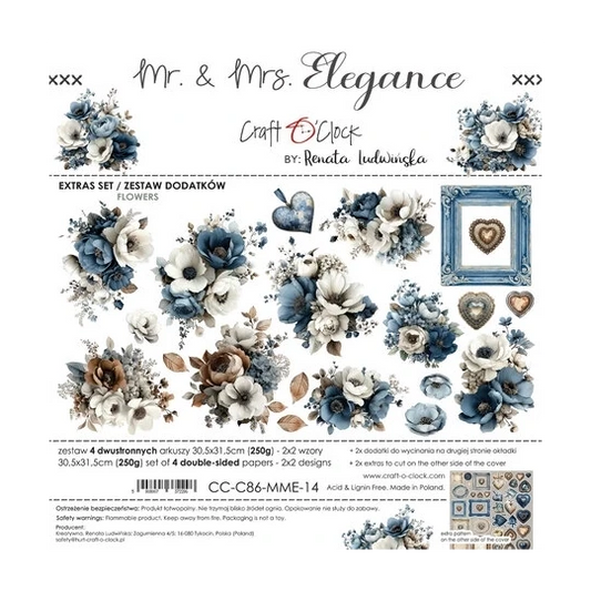MR. & MRS. Elegance - Flower Extra's to Cut set - Craft O'Clock