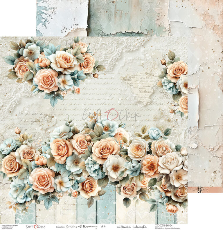 Craft O Clock - Sprites of Harmony - 12 x 12 Paper Pack - 6 Sheets -