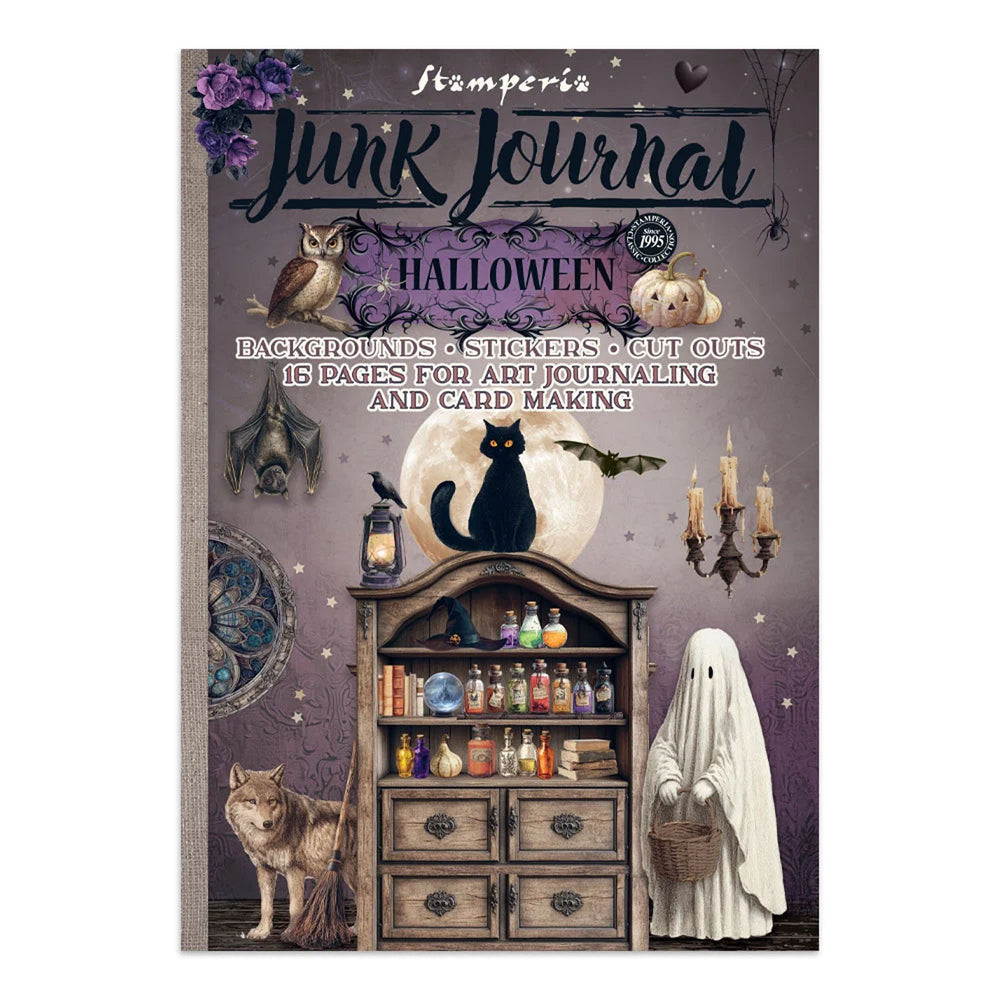 Stamperia Printed Art Junk Journal: Stickers, Cut-Outs & Backgrounds for Art and Craft - Halloween
