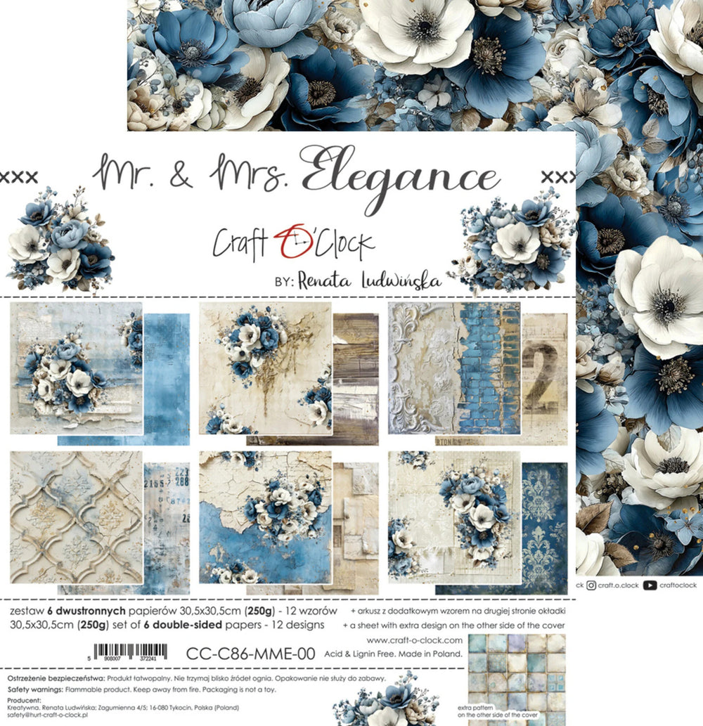 Craft O'Clock Mr. & Mrs. Elegance 12" x 12" Paper Pad - Collection