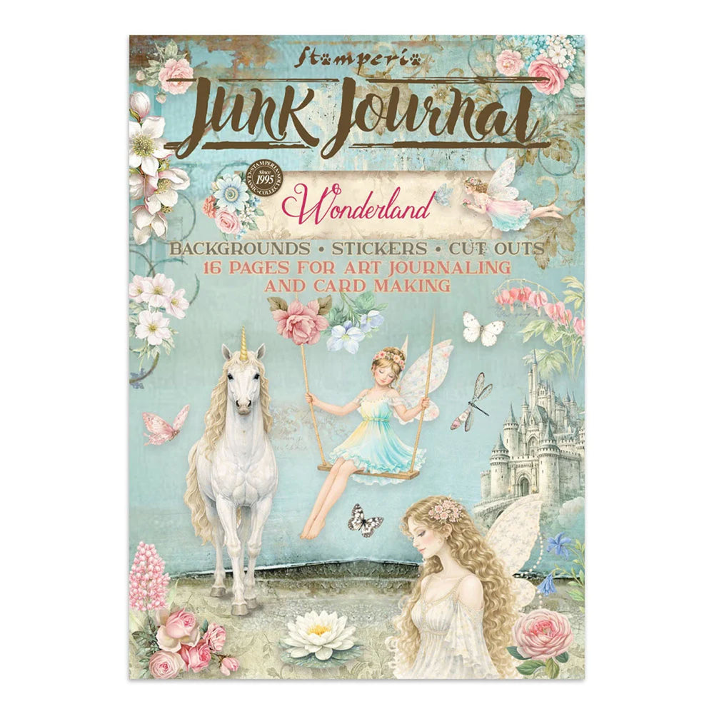 Stamperia Printed Art Junk Journal: Stickers, Cut-Outs, Backgrounds for Art and Craft - Wonderland