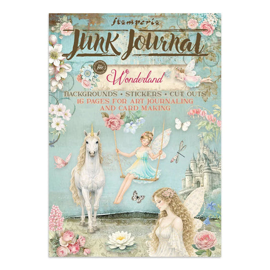 Stamperia Printed Art Junk Journal: Stickers, Cut-Outs, Backgrounds for Art and Craft - Wonderland