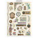 Stamperia Gardens of Time Junk Journal, Stickers, Cut-Outs & Backgrounds - Create Happiness